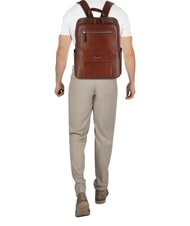 THE BRIDGE ALBERTO 13" Laptop-Rucksack aus Leder Braun / Palladium - PC-Rucks&auml;cke - 4