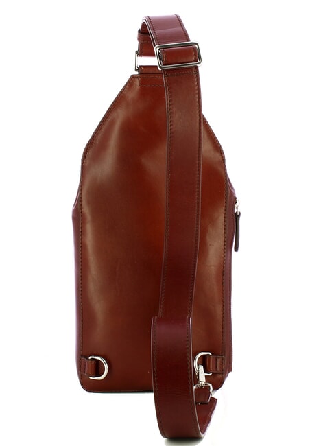 ALBERTO One-Shoulder-Tasche aus Leder Braun / Palladium - Umh&auml;ngetaschen Herren