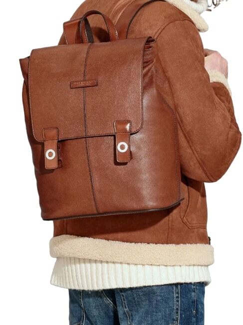 BIAGIO  13-Zoll-PC-Rucksack aus Leder Braun 14/Ruthenium Palladium - PC-Rucks&auml;cke