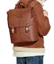 THE BRIDGE BIAGIO  13-Zoll-PC-Rucksack aus Leder Braun 14/Ruthenium Palladium - PC-Rucks&auml;cke - 5