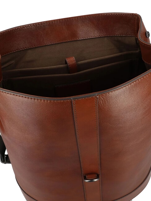 GIACOMO 13" Laptop-Rucksack aus Leder Braun / Ruthenium - PC-Rucks&auml;cke