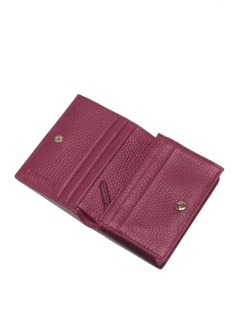 METALLIC SOFT Kleine Geldb&ouml;rse aus Leder Sangria - Brieftaschen Damen