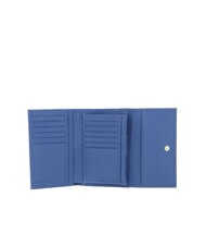 COCCINELLE METALLIC SOFT Bifold-Brieftasche aus geh&auml;mmertem Leder Blau - Brieftaschen Damen - 2