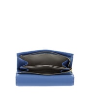 COCCINELLE METALLIC SOFT Bifold-Brieftasche aus geh&auml;mmertem Leder Blau - Brieftaschen Damen - 3