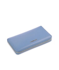 COCCINELLE METALLIC SOFT Geldb&ouml;rse aus strukturiertem Leder mit Rei&szlig;verschluss Blau - Brieftaschen Damen - 4