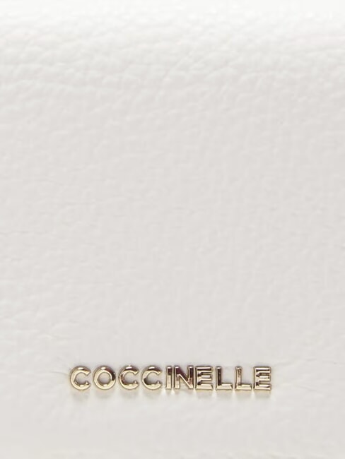 METALLIC SOFT Kleine Geldb&ouml;rse aus Leder Wei&szlig; - Brieftaschen Damen