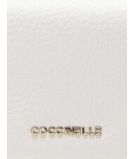 COCCINELLE METALLIC SOFT Kleine Geldb&ouml;rse aus Leder Wei&szlig; - Brieftaschen Damen - 3