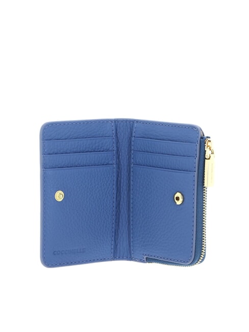 METALLIC SOFT Kartenhalter aus Leder Blau - Brieftaschen Damen