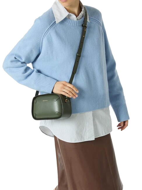 MALETA CALF Mini-Umh&auml;ngetasche aus Leder Algen - Damentaschen