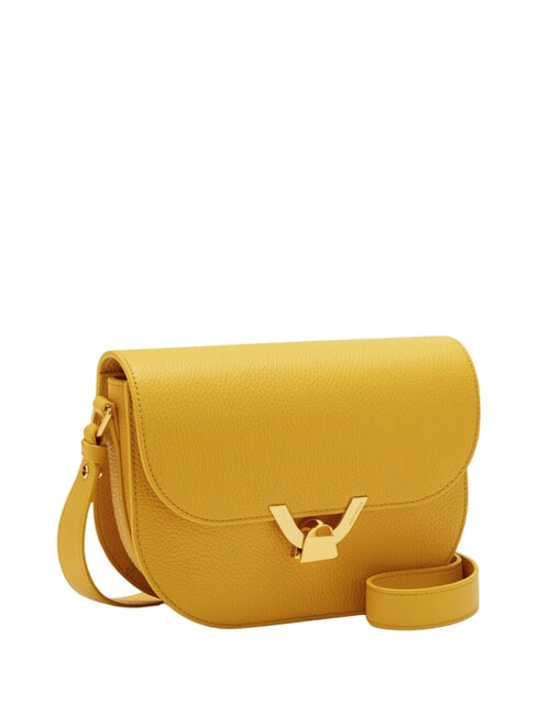 DEW Umh&auml;ngetasche aus geh&auml;mmertem Leder sonnig - Damentaschen