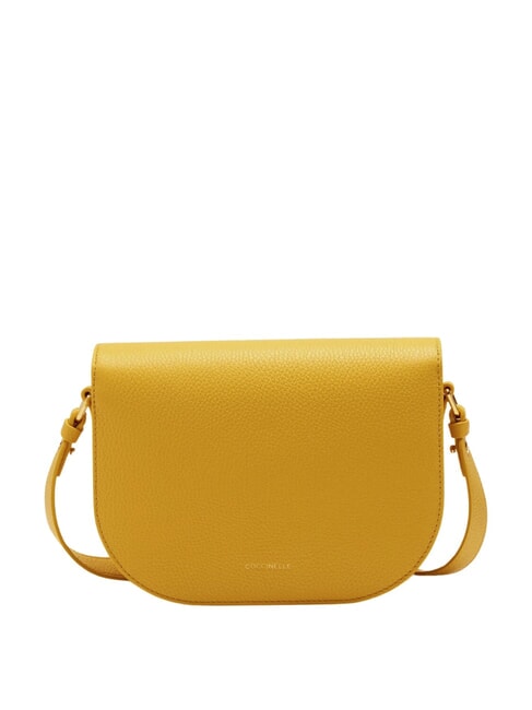 DEW Umh&auml;ngetasche aus geh&auml;mmertem Leder sonnig - Damentaschen