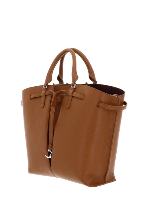 FLORES Kleine Tragetasche aus geh&auml;mmertem Leder CUIR - Damentaschen