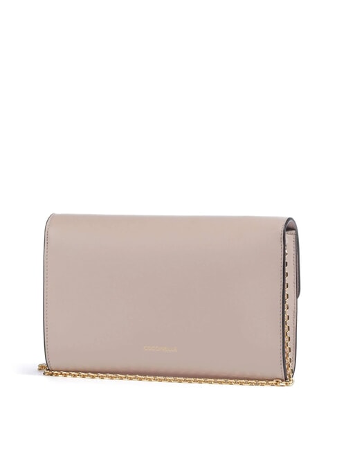 MAGIE 2NITE Clutch aus Leder mit Ketten-Schulterriemen Rosetten - Damentaschen