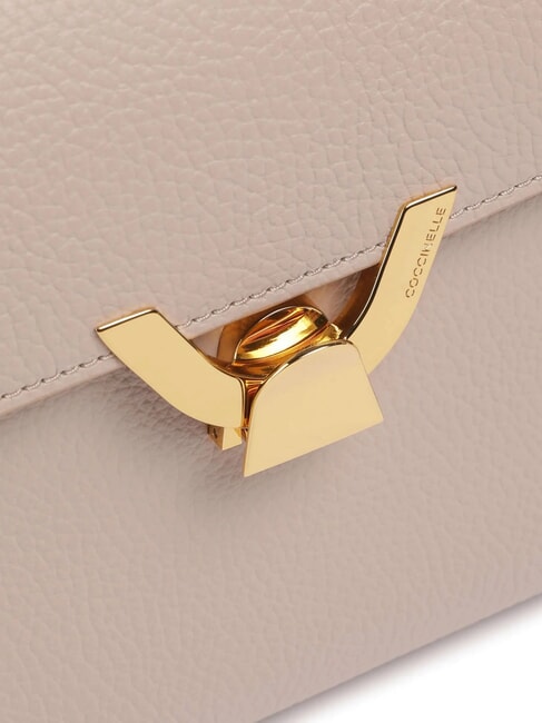 DEW Mittelgro&szlig;e Umh&auml;ngetasche aus geh&auml;mmertem Leder Rosetten - Damentaschen