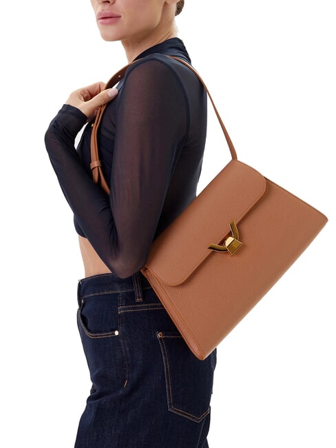 DEW Mittelgro&szlig;e Umh&auml;ngetasche aus geh&auml;mmertem Leder H&auml;ute - Damentaschen