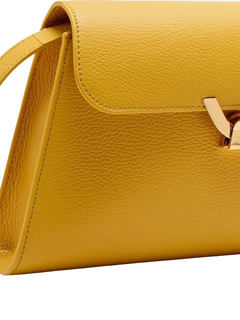 DEW Mittelgro&szlig;e Umh&auml;ngetasche aus geh&auml;mmertem Leder sonnig - Damentaschen