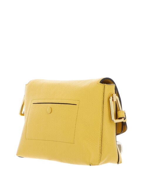 LIYA SIGNATURE Schultertasche aus geh&auml;mmertem Leder sonnig - Damentaschen