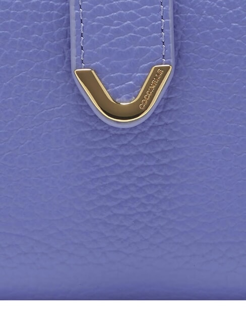 DEW Mittelgro&szlig;e Brieftasche aus geh&auml;mmertem Leder Blau - Brieftaschen Damen