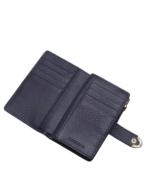 DEW Mittelgro&szlig;e Brieftasche aus geh&auml;mmertem Leder Mitternachtsblau - Brieftaschen Damen