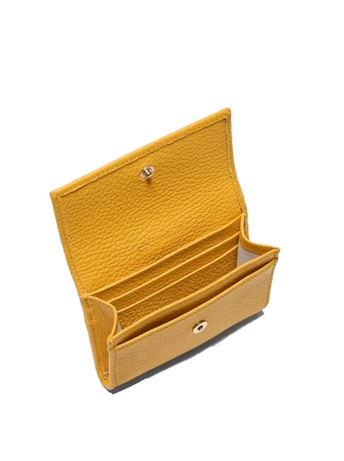 METALLIC SOFT Kartenetui aus geh&auml;mmertem Leder sonnig - Brieftaschen Damen