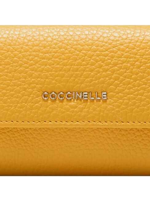 METALLIC SOFT Kartenetui aus geh&auml;mmertem Leder sonnig - Brieftaschen Damen