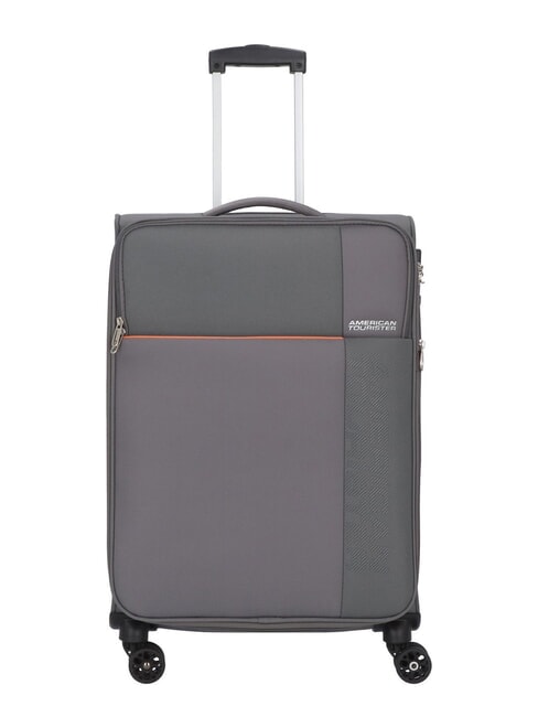 FUN CRUISE Mittelgro&szlig;er erweiterbarer Trolley grau/orange - Halbharte Trolleys