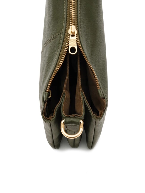 FEATHER SMALL Kleine Umh&auml;ngetasche aus Leder Moos - Damentaschen