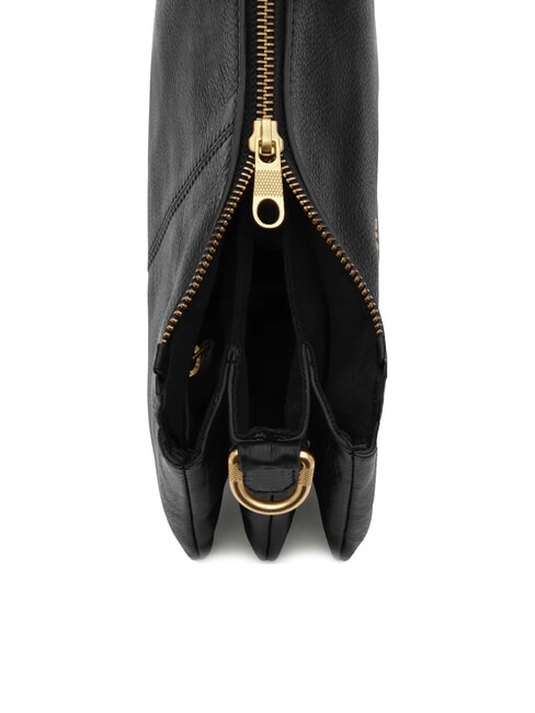 FEATHER SMALL Kleine Umh&auml;ngetasche aus Leder Schwarz - Damentaschen