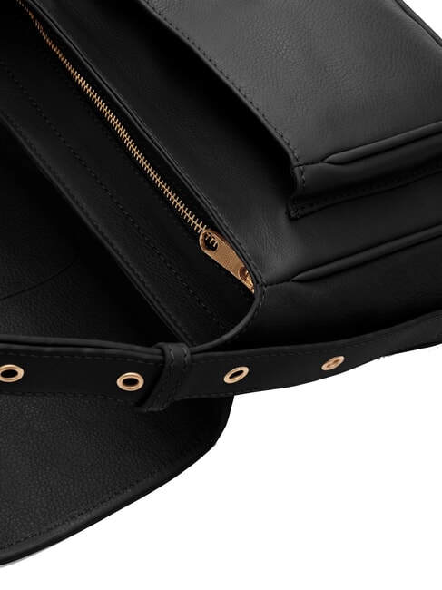 FACTOR Umh&auml;ngetasche aus Leder Schwarz - Damentaschen