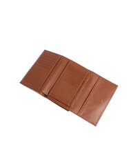 COCCINELLE METALLIC SOFT Bifold-Brieftasche aus geh&auml;mmertem Leder Cognac - Brieftaschen Damen - 2