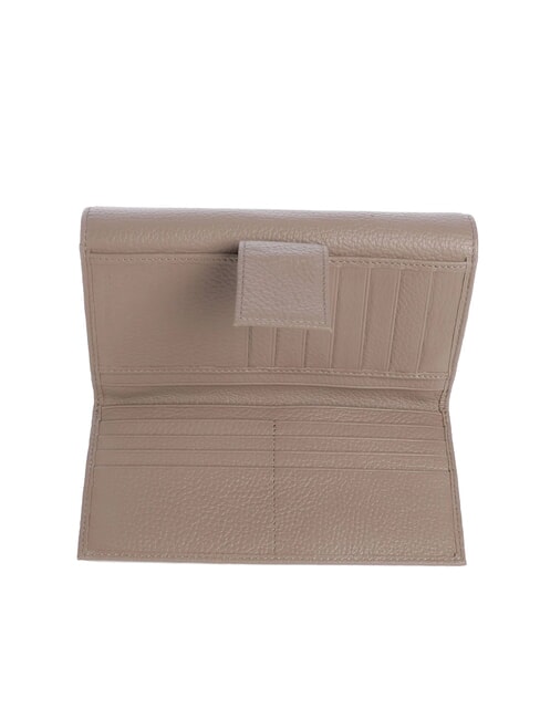 METALLIC SOFT Gro&szlig;es Lederportemonnaie warmes Taupe - Brieftaschen Damen