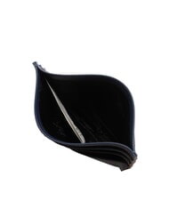 BRACCIALINI BASIC Flaches Kartenetui aus Leder Blau - Brieftaschen Damen - 3