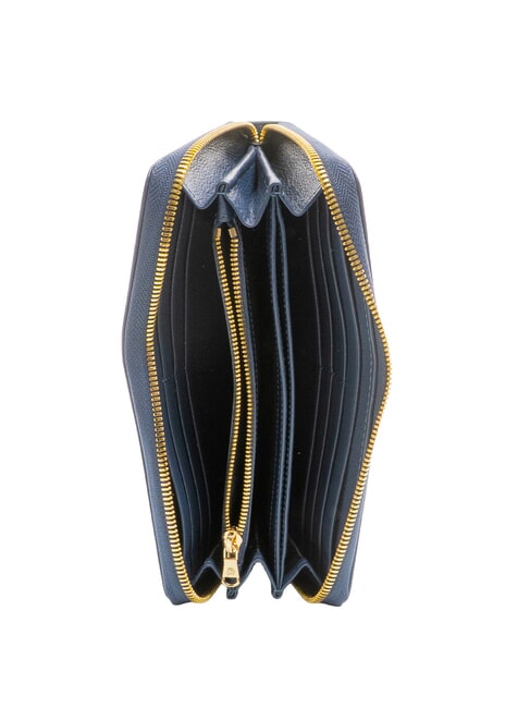 BASIC Lederbrieftasche mit Rundum-Rei&szlig;verschluss Blau - Brieftaschen Damen