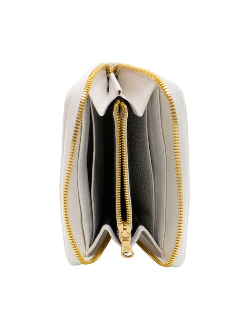 BASIC Kleine Lederbrieftasche mit Rundum-Rei&szlig;verschluss Wei&szlig; - Brieftaschen Damen