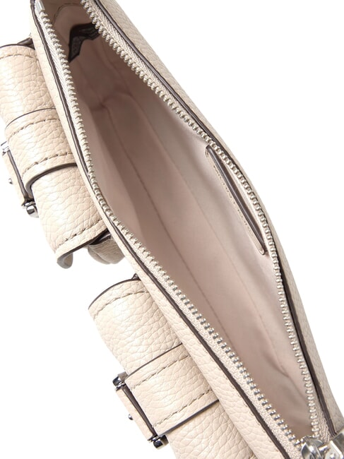 ZOEY Kleine Schultertasche aus Leder heller Sand - Damentaschen