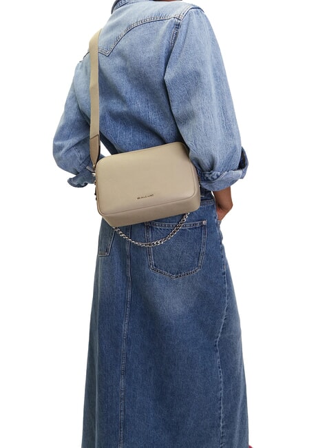 BRYANT Kleine Schultertasche aus Leder heller Sand - Damentaschen