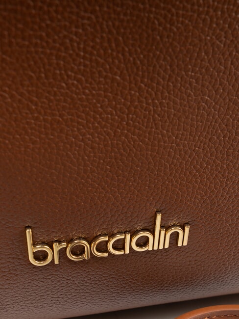 GRETA Umh&auml;ngetasche aus Leder mit Schultergurt braun - Damentaschen