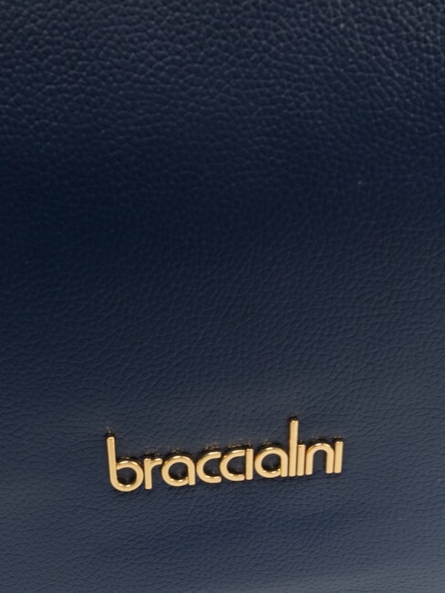 GRETA Umh&auml;ngetasche aus Leder Blau - Damentaschen