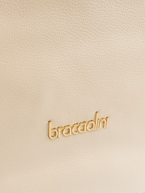 GRETA Umh&auml;ngetasche aus Leder Beige - Damentaschen