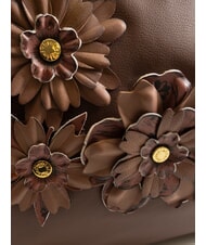 BRACCIALINI SARA Hobo-Schultertasche aus Leder mit Blumen braun - Damentaschen - 3