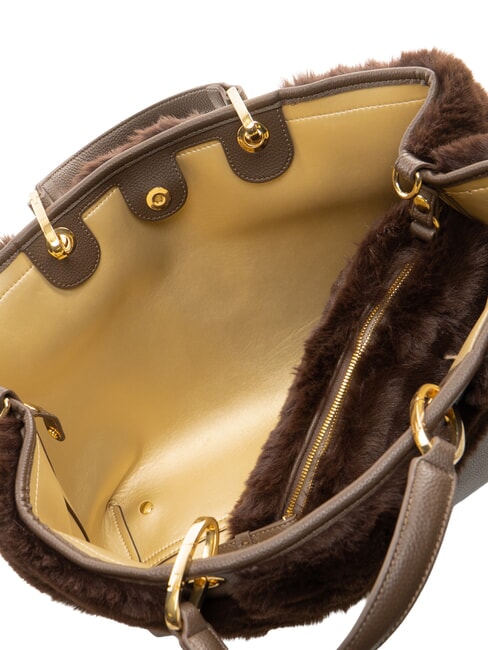 BETH FUR Handtasche mit Clutch braun - Damentaschen