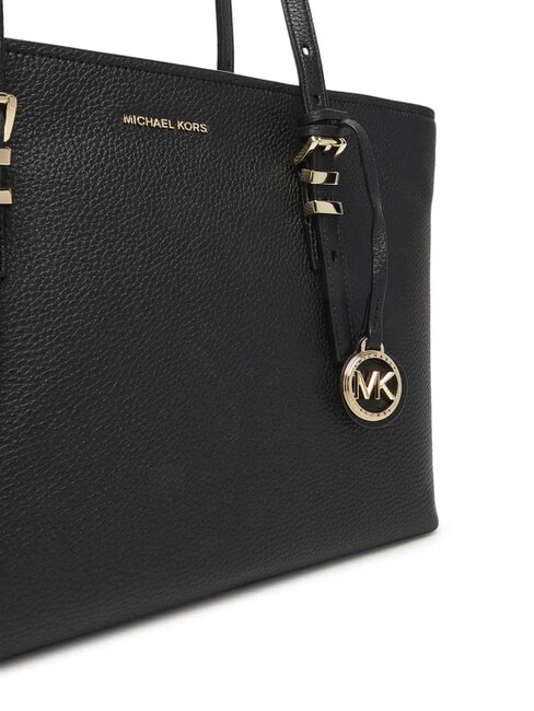 QUINN Mittelgro&szlig;e Einkaufstasche aus Leder Schwarz - Damentaschen