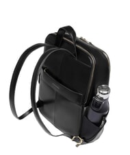 PIQUADRO BLUE SQUARE  14-Zoll-Laptop-Rucksack aus Leder Schwarz - PC-Rucks&auml;cke - 4
