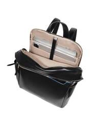 PIQUADRO BLUE SQUARE  14-Zoll-Laptop-Rucksack aus Leder Schwarz - PC-Rucks&auml;cke - 5