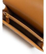 PINKO LOVE CLICK MINI Tasche aus gestepptem Nappaleder Nougat-Antikgold - Damentaschen - 5