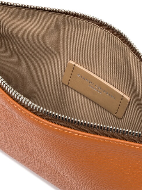 HERMY Leder-Umschlagtasche mit Schultergurt w&uuml;rzen - Damentaschen