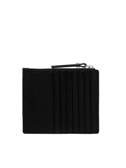 GRAIN Flache Lederbrieftasche mit Rei&szlig;verschluss Schwarz - Brieftaschen Damen