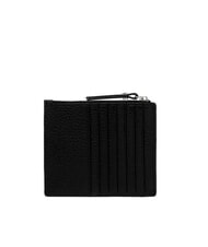 GIANNI CHIARINI GRAIN Flache Lederbrieftasche mit Rei&szlig;verschluss Schwarz - Brieftaschen Damen - 3