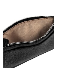 GIANNI CHIARINI GRAIN Flache Lederbrieftasche mit Rei&szlig;verschluss Schwarz - Brieftaschen Damen - 5