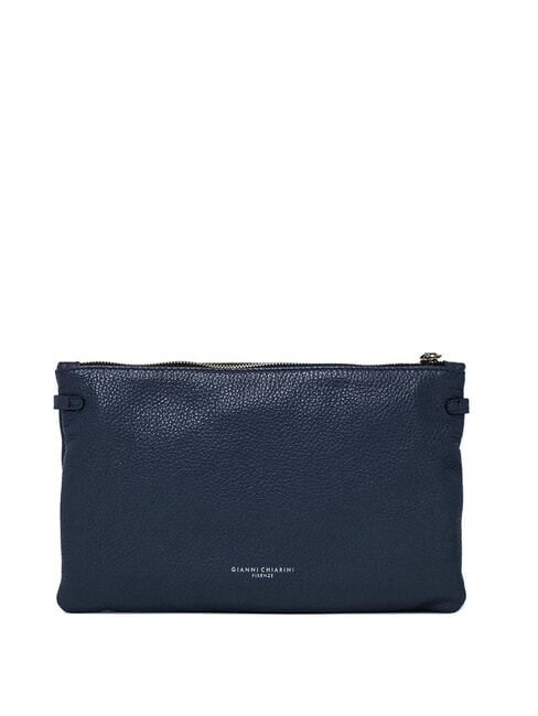 HERMY Leder-Umschlagtasche mit Schultergurt NAVY BLAU - Damentaschen